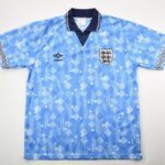 ENGLAND 1990-1992 RETRO BLUE AWAY FOOTBALL SHIRT