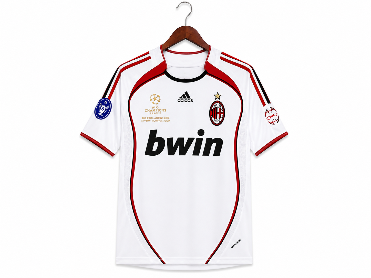 AC Milan 2006-07 Away Retro Football Shirt – White UCL Final