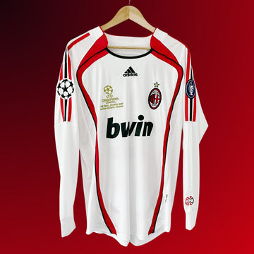 AC MILAN 2006 - 2007 UCL FINAL AWAY LONG SLEEVE RETRO FOOTBALL SHIRT