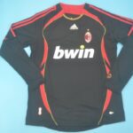 AC MILAN 2006 - 2007 Away Third Black Long Sleeve RETRO FOOTBALL SHIRT