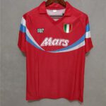 NAPOLI 1990 -1991 RED AWAY RETRO FOOTBALL SHIRT