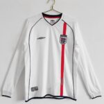 ENGLAND WORLD CUP 2002 LONG SLEEVE RETRO HOME FOOTBALL SHIRT