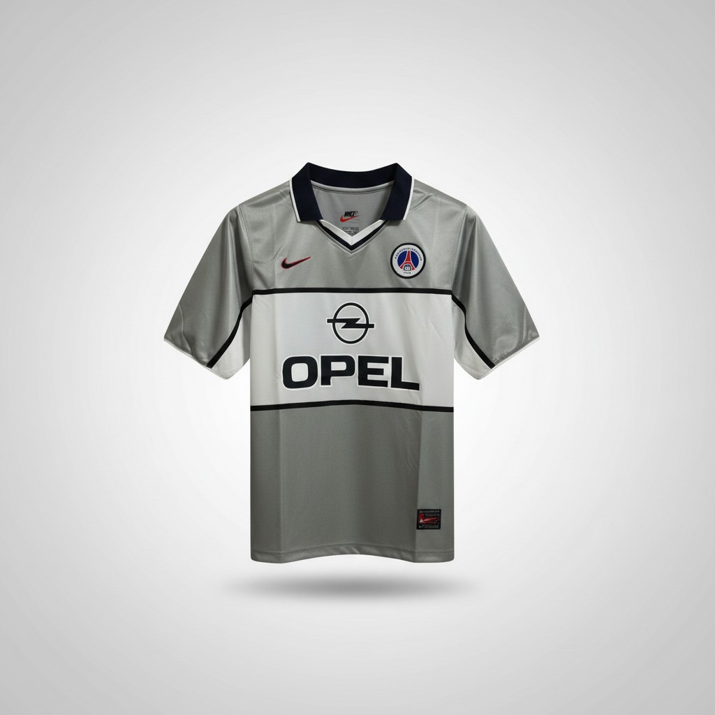 Paris Saint-Germain 1999–2000 Silver Away Retro Football Shirt