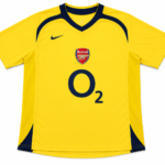 Arsenal 2005/06 Away Retro Football Shirt – Yellow O2 Classic Kit