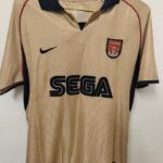 Arsenal 2001 Away Golden Retro Soccer Jersey