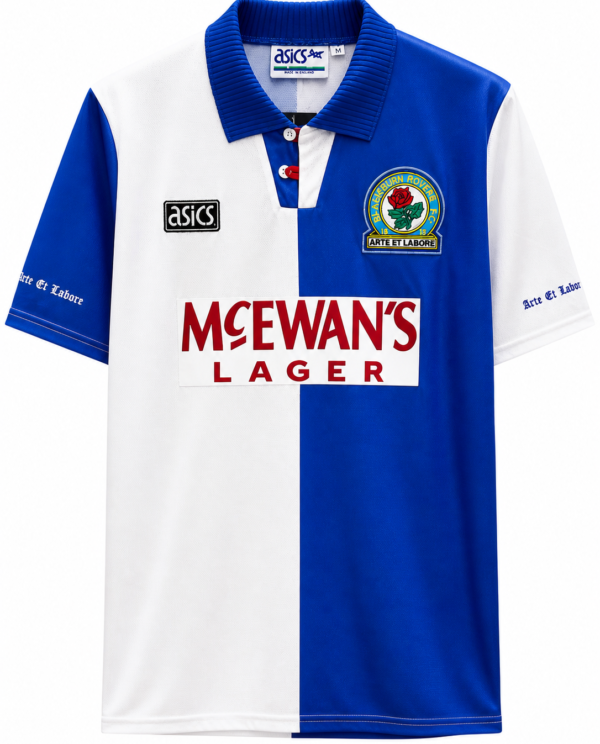 ブラックバーン ローバー 94/95 レトロ ジャージ Blackburn Rovers 94/95 Home Shirt – Title-Winning Retro Football