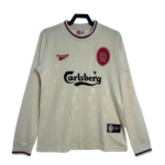Liverpool 96/97 Long Slevee Away Kit | Cream Reebok Retro Shirt