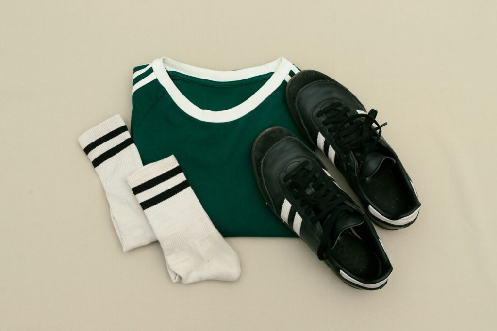 Green football shirt