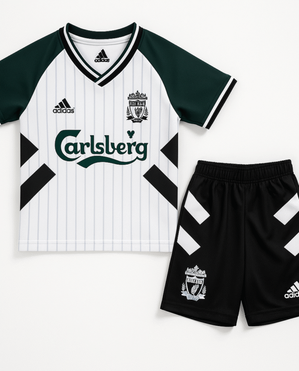 Kids Liverpool 1993/95 Away Soccer Jersey And Shorts