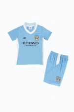 Kids Manchester City 2011/12 Home Soccer Jersey And Shorts (Copy)