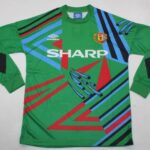 Manchester United 1992/93 Goal Keeper Green Long Retro Soccer Jersey