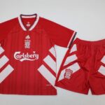 Kids Liverpool 1993/95 Home Soccer Jersey And Shorts
