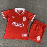 Kids Liverpool 1996/97 Home Soccer Jersey And Shorts