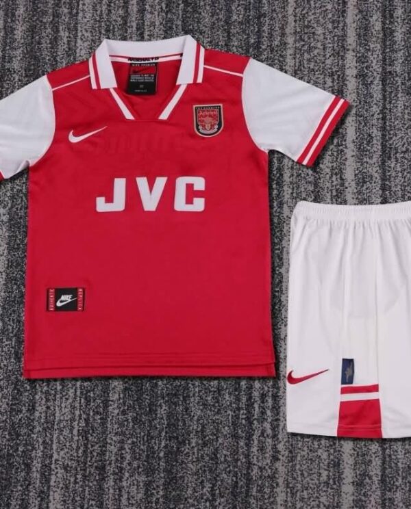 Kids Arsenal 1996/98 Home Soccer Jersey And Shorts