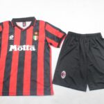 Kids AC Milan 1993/94 Home Soccer Jersey And Shorts