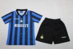 Kids Inter Milan 1997/98 Home Soccer Jersey And Shorts