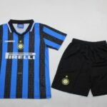 Kids Inter Milan 1997/98 Home Soccer Jersey And Shorts