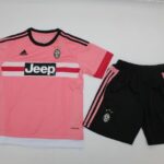 Kids Juventus 2015/16 Away Soccer Jersey And Shorts