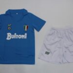 Kids Napoli 1987/88 Home Soccer Jersey And Shorts