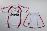 Kids AC Milan 2006/07 Away UCL Final Soccer Jersey And Shorts