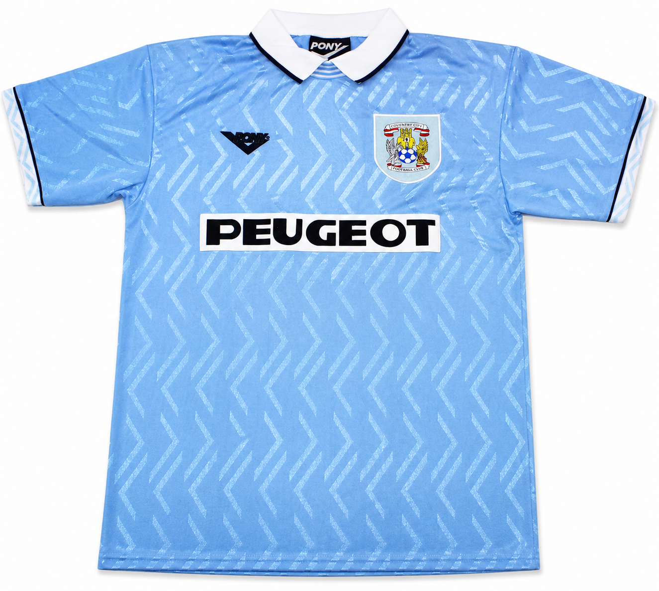 96534d0c-3f8f-4235-9c8a-7f6282ae9588 Coventry City 1992/93 Home Shirt – Retro Football Shirt | Classic Peugeot Sponsor Kit - Image 1