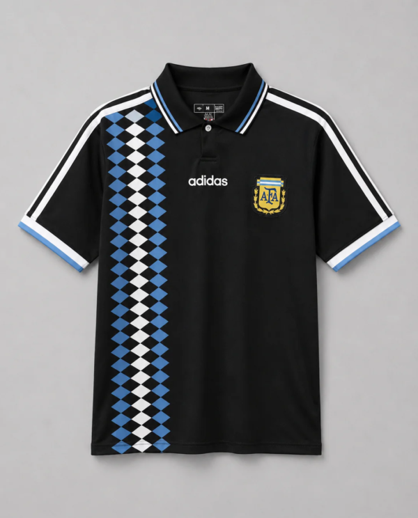 Argentina 1994 away shirt front - black retro World Cup 94 kit