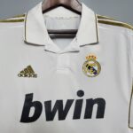 Real Madrid 2011/12 Home Shirt | White & Gold Bwin - Image 5